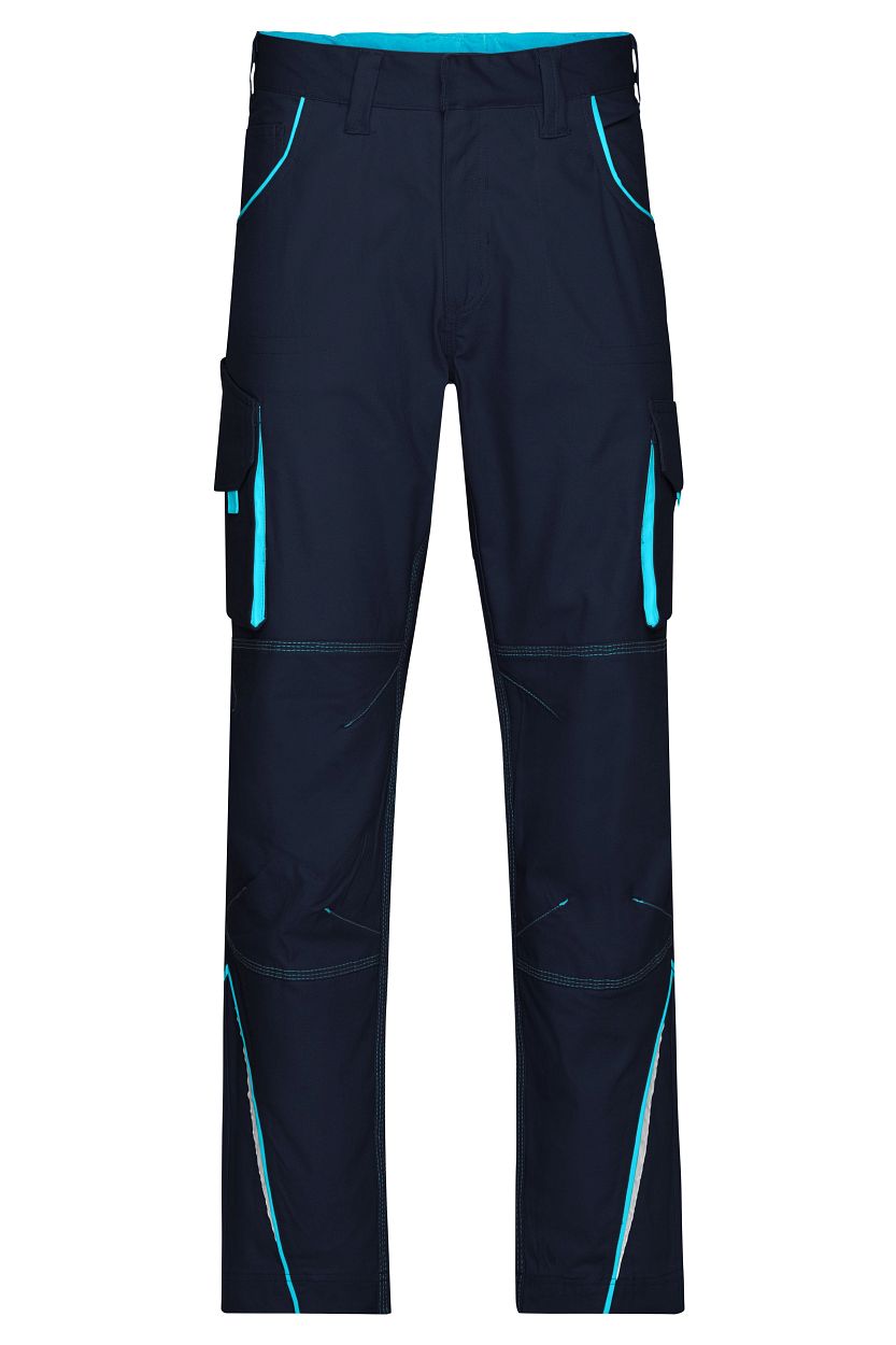 Workwear Pants - COLOR - "JN847" in Navy/Turquoise, Größe 62 - Daiber