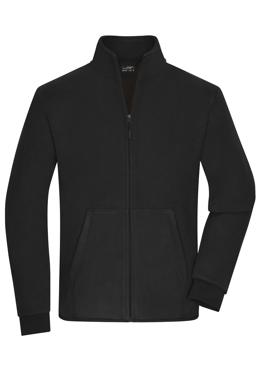 Men's Bonded Fleece Jacket "JN1322" in Black/Dark-Grey, Größe 3XL - Daiber