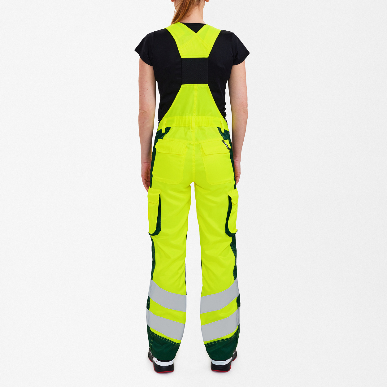 ENGEL Safety Light Damen Latzhose in Gelb/Grün, Größe 48