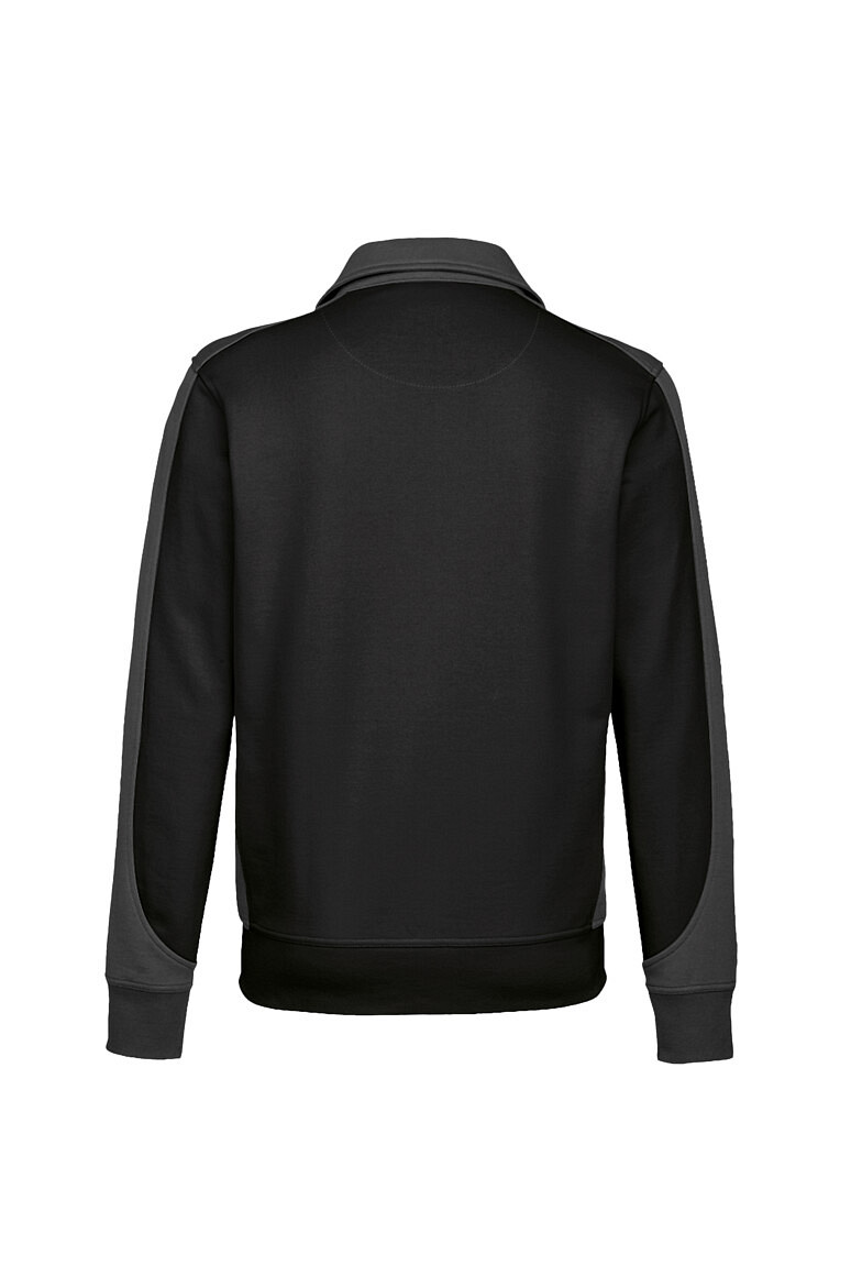 HAKRO 477 Sweatjacke Contrast MIKRALINAR® in schwarz/anthrazit, Größe 2XS