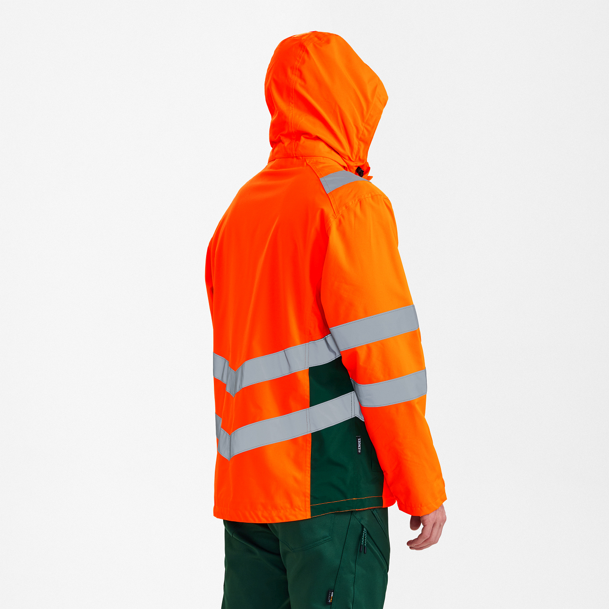 ENGEL Safety Shelljacke in Orange/Grün, Größe XS