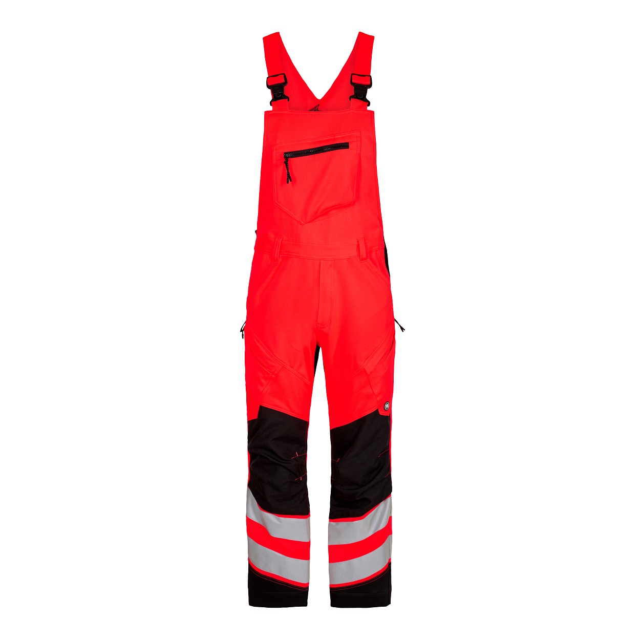 ENGEL Safety Latzhose in Rot/Schwarz, Größe 23