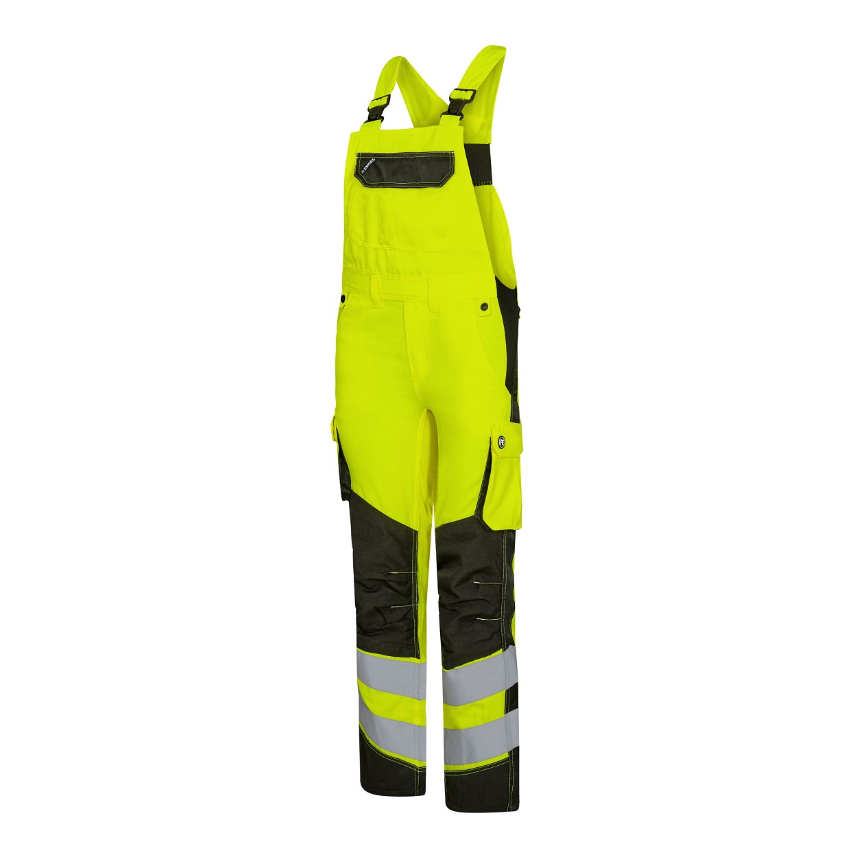 ENGEL Safety Light Damen Latzhose in Gelb/Schwarz, Größe 34