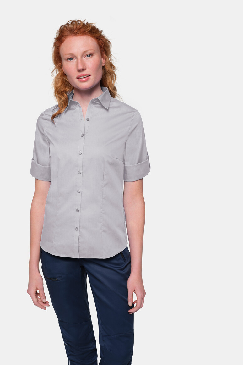 HAKRO 120 3/4-Arm-Vario Bluse MIKRALINAR® in Titan, Größe 6XL