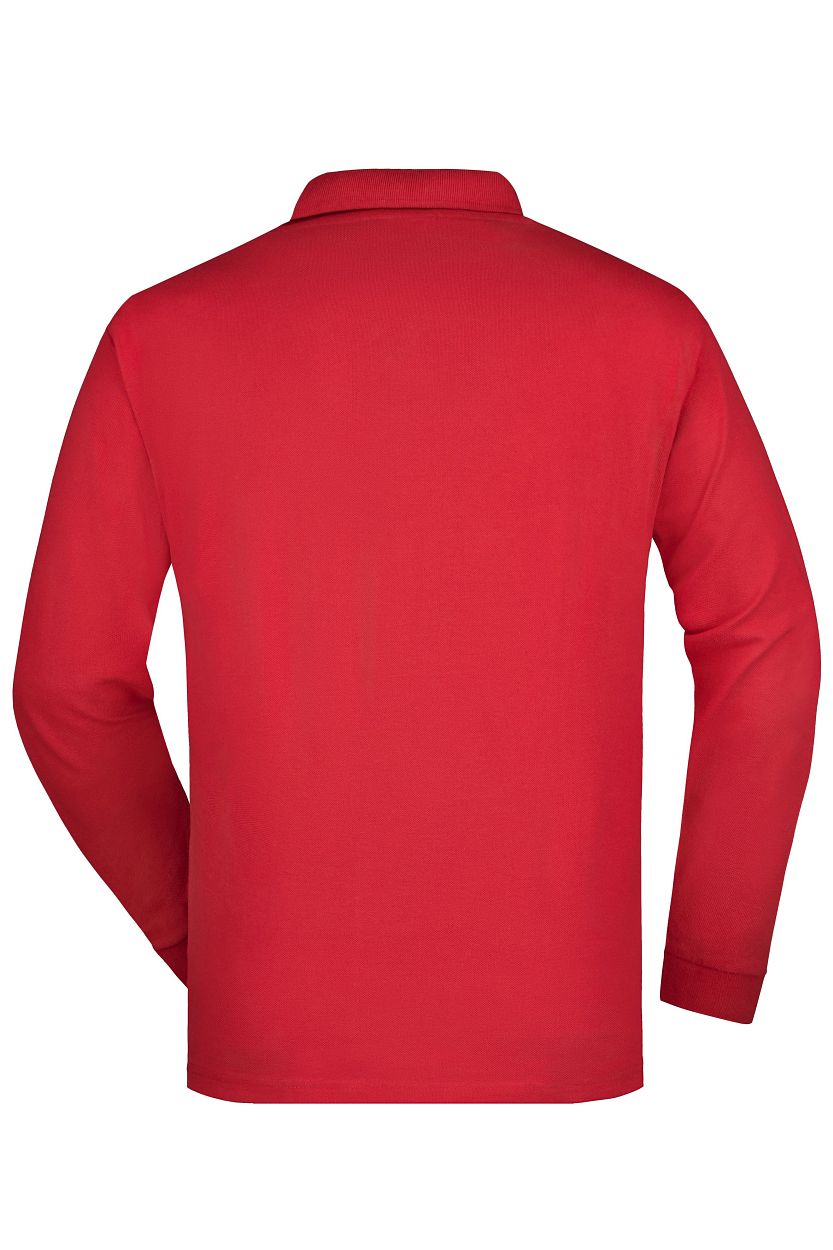 Polo-Piqué Long-Sleeved "JN022" in Red, Größe 2XL - Daiber