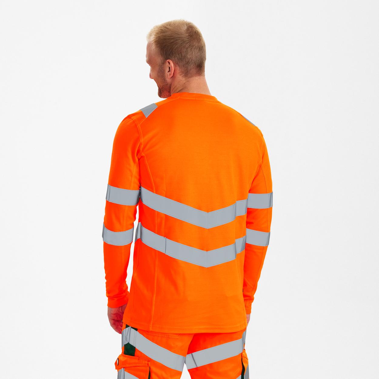 ENGEL Safety Langarm-Shirt in Hi-vis Orange, Größe XS