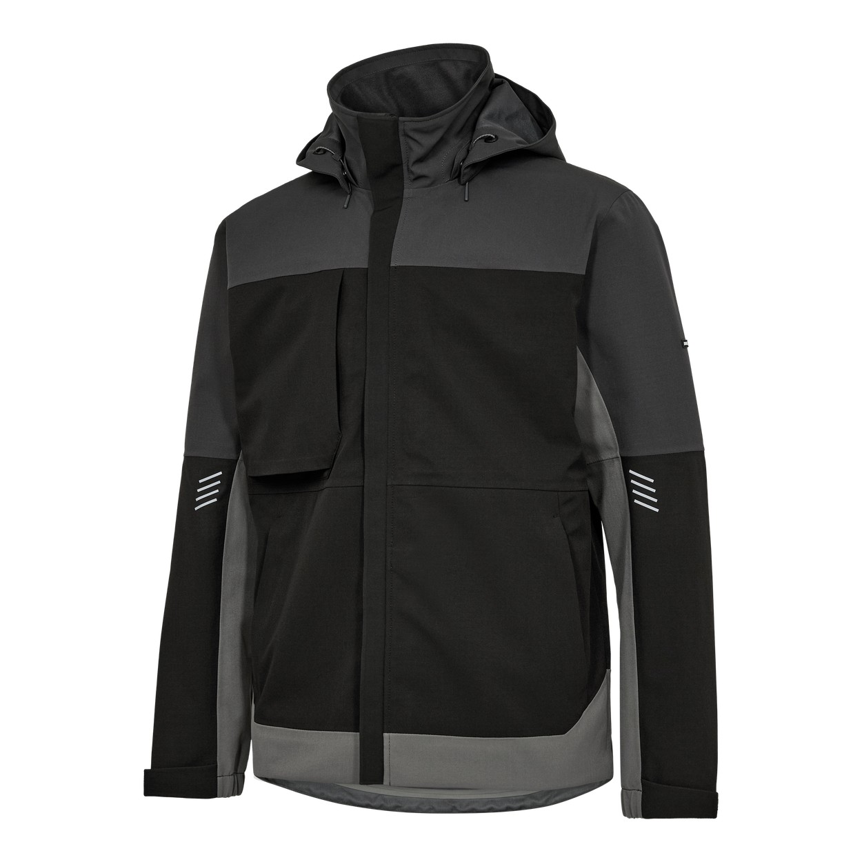 ENGEL Entire Shelljacke in Schwarz/Anthrazit Grau, Größe XS