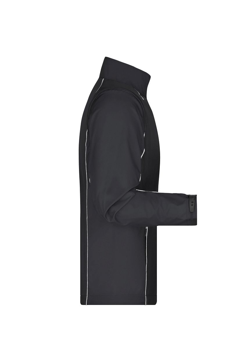 Men's Zip-Off Softshell Jacket "JN1122" in Black/Silver, Größe 3XL - Daiber