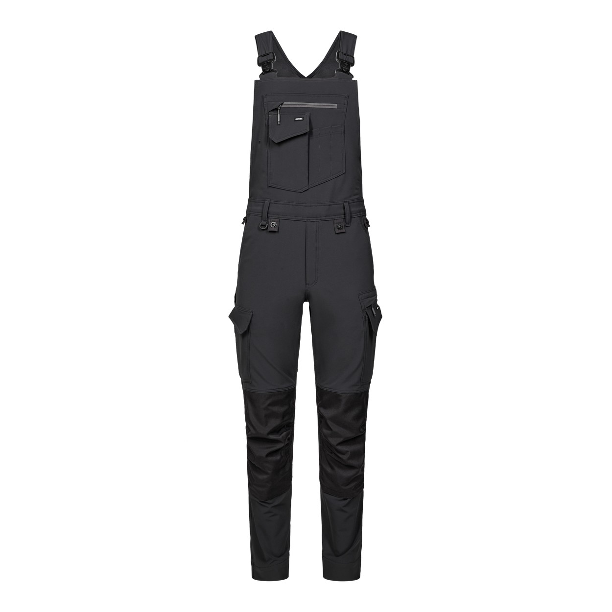 ENGEL Entire Latzhose mit 4-Wege-Stretch in Anthrazitgrau/Schwarz, Größe 26