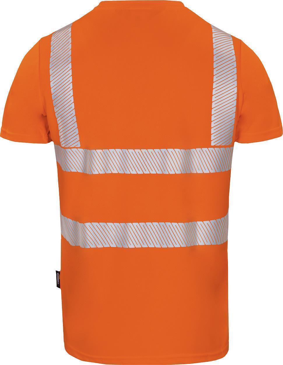 Warnschutz-T-Shirt leuchtorange in Gr. XXL von Vizwell