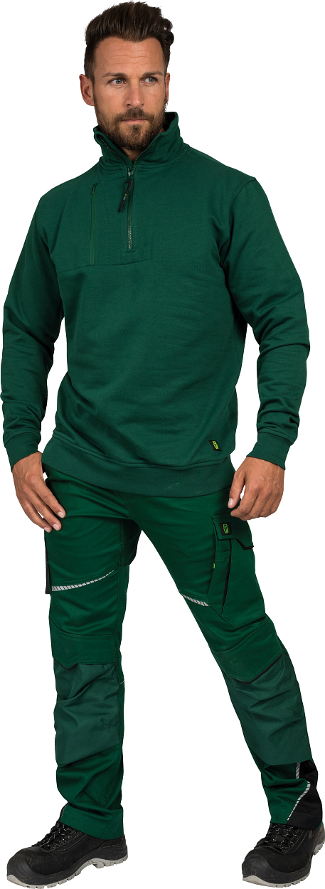 Zip-Sweater "Paul" Flex Line Grün FLEXR, Gr. 3XL von Leibwächter Zip-Sweater Paul FLEXR01 Flex Line in Grün, Gr. XS von Leibwächter