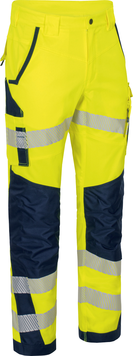 Bundhose Flex-HiVis leuchtgelb-marine in Gr. 98 von Vizwell