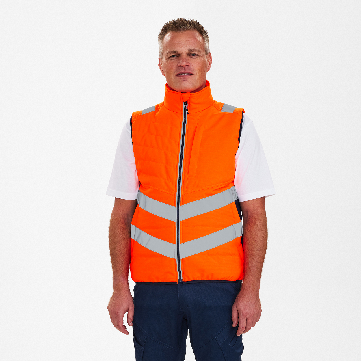 ENGEL Safety Stepp-Innenweste in Orange/Blue ink, Größe XS