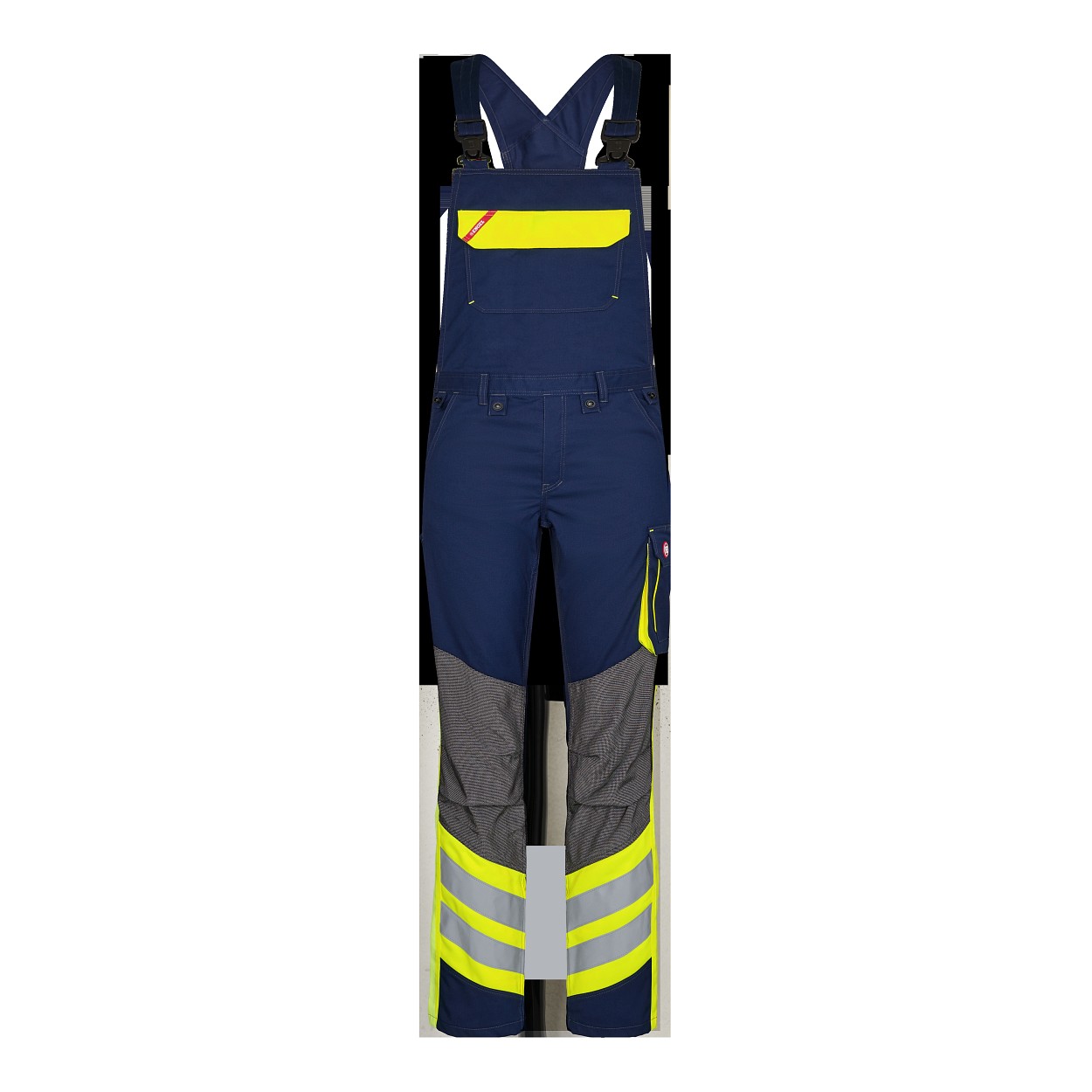 ENGEL Cargo Latzhose in Blue Ink/Gelb, Größe 106