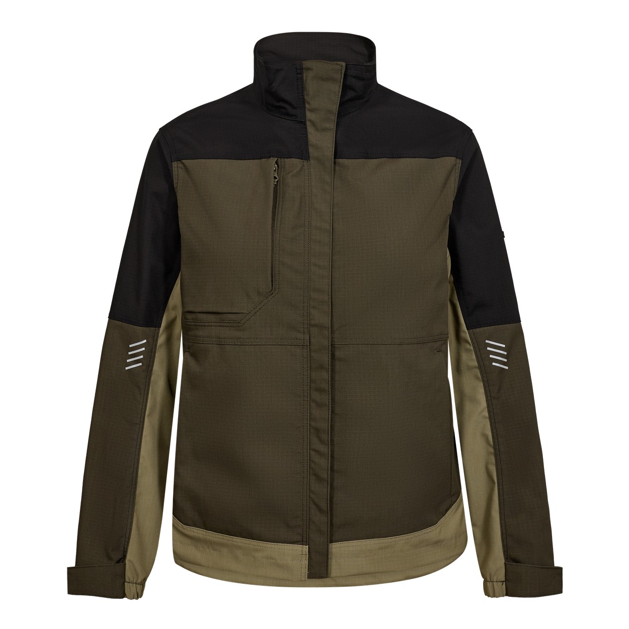 ENGEL Entire Damen Arbeitsjacke mit 2-Wege-Stretch in Forest Green/Schwarz, Größe XS