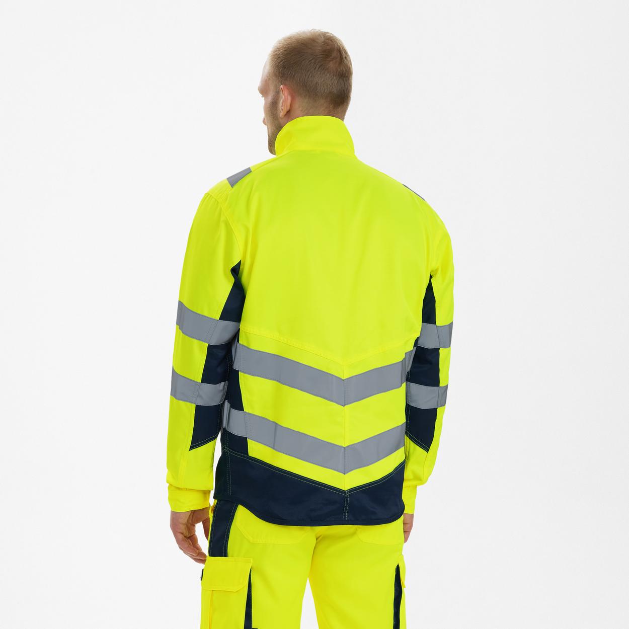 ENGEL Safety Light Arbeitsjacke in Gelb/Blue Ink, Größe XS