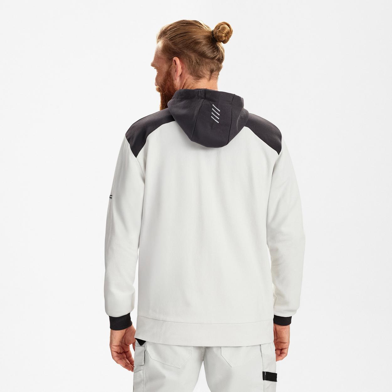 ENGEL Entire sweatcardigan mit kapuze in Bone White / Anthracite Grey, Größe XS