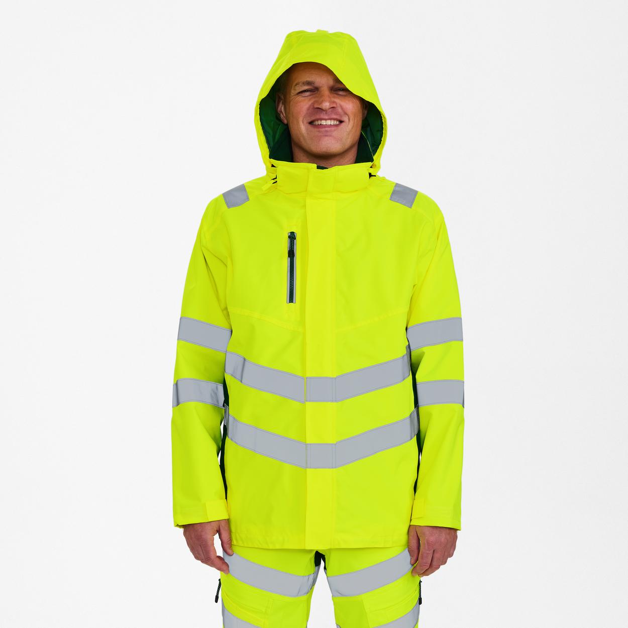 ENGEL Safety Shellparka in Gelb/Grün, Größe XS