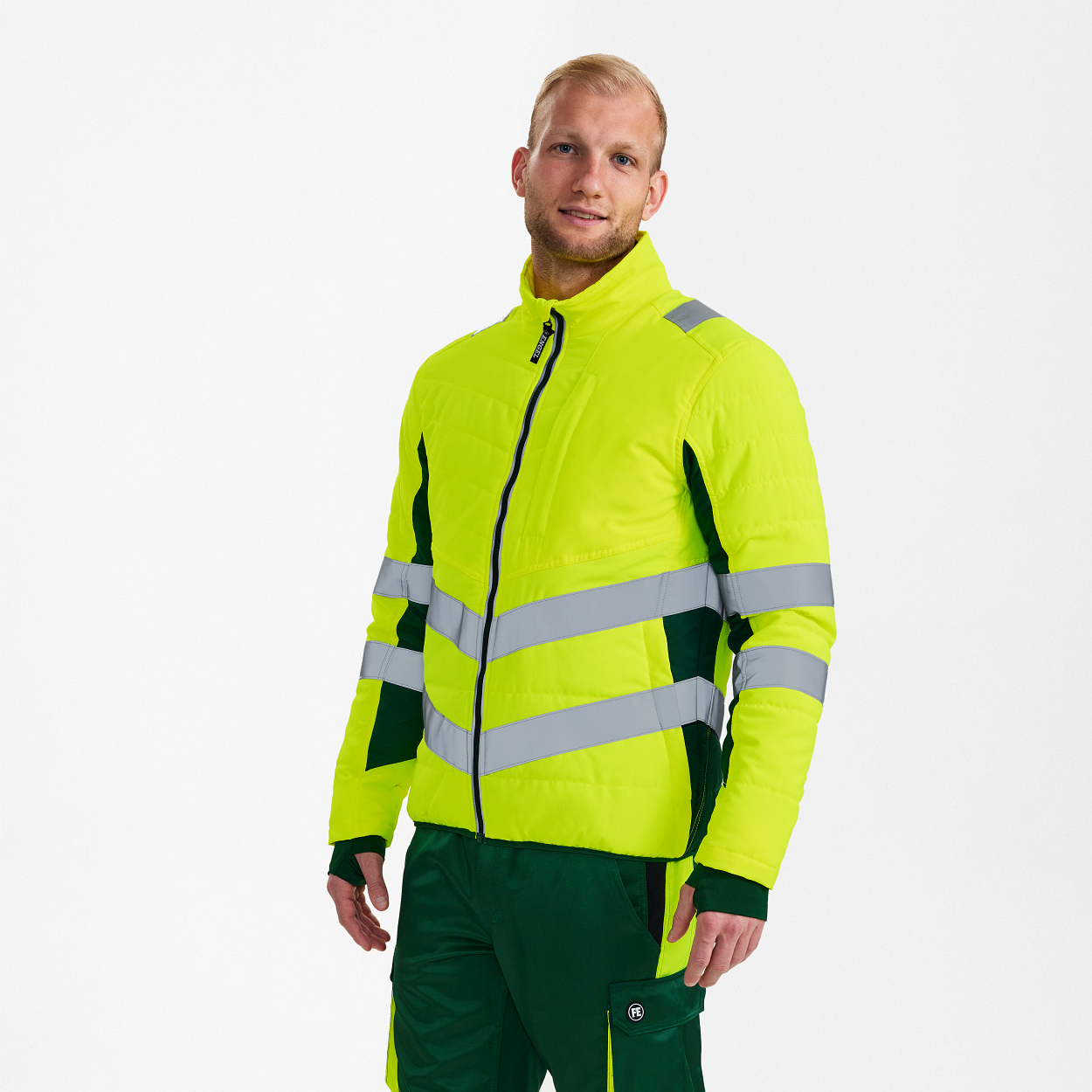 ENGEL Safety Stepp-Jacke in Gelb/Grün, Größe XS
