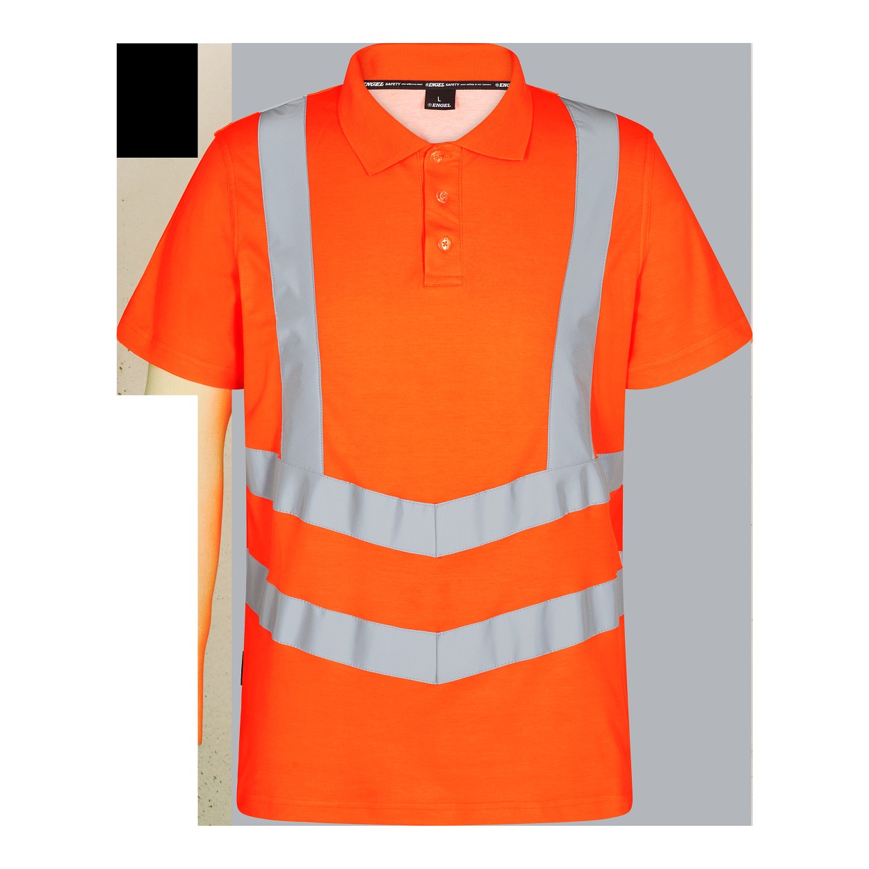 ENGEL Safety Poloshirt in Hi-vis Orange, Größe XS