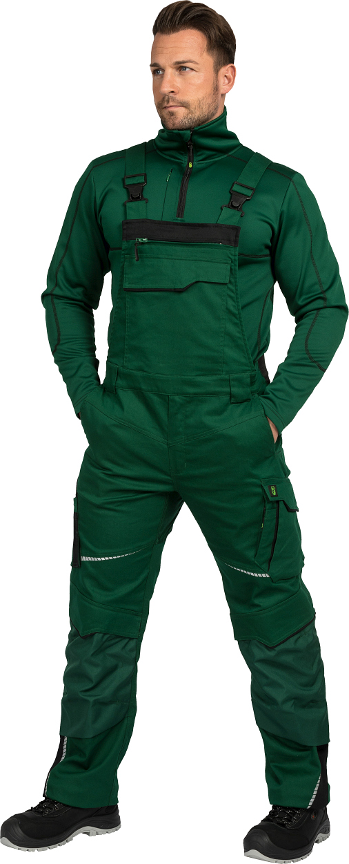 Funktionsshirt "Ulli" Flex Line Gr?n/Schwarz FLEXF, Gr. 3XL von Leibwächter Latzhose Flex Line Grün/Schwarz FLEXL, Gr. 98 von Leibwächter