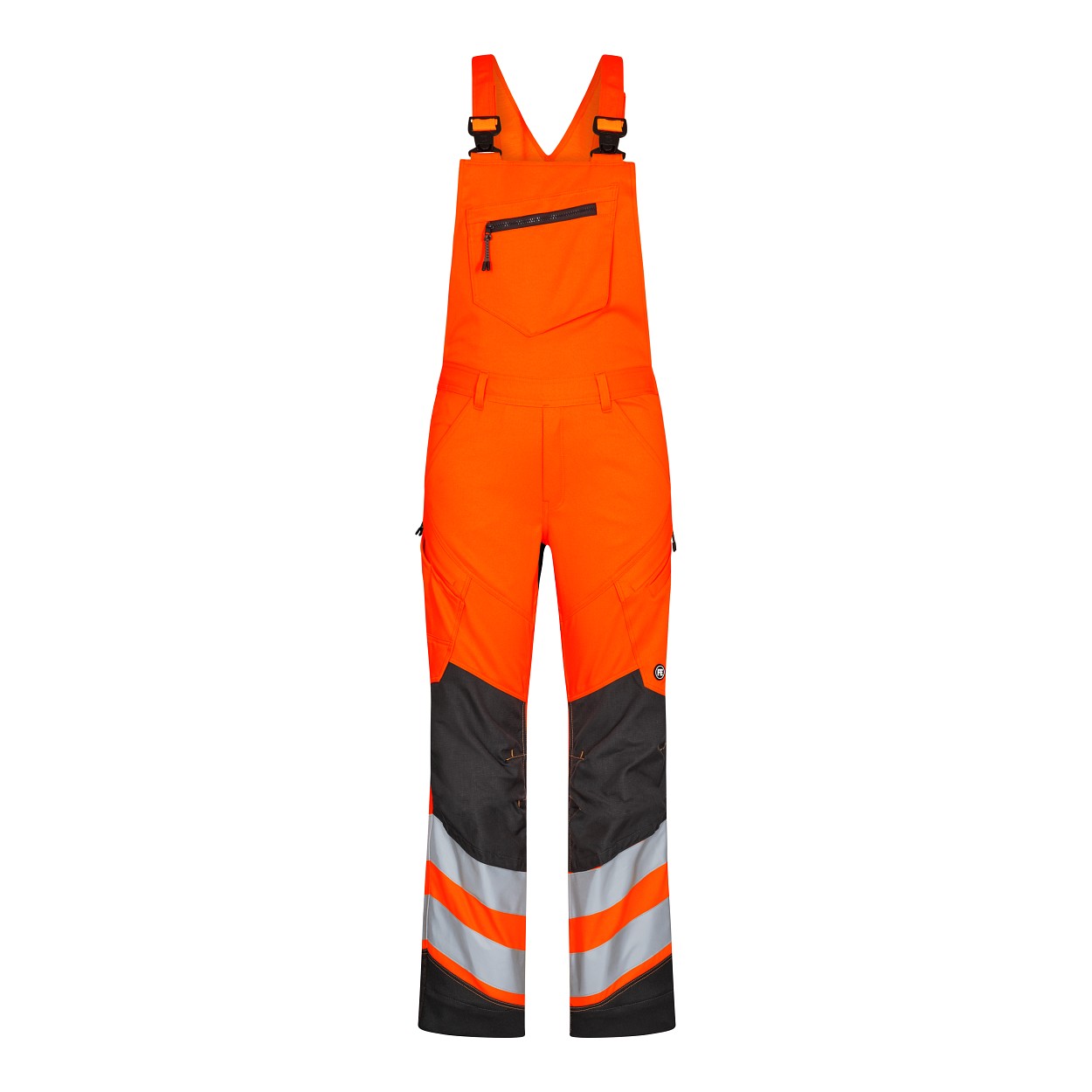 ENGEL Safety Latzhose in Orange/Anthrazit Grau, Größe 24
