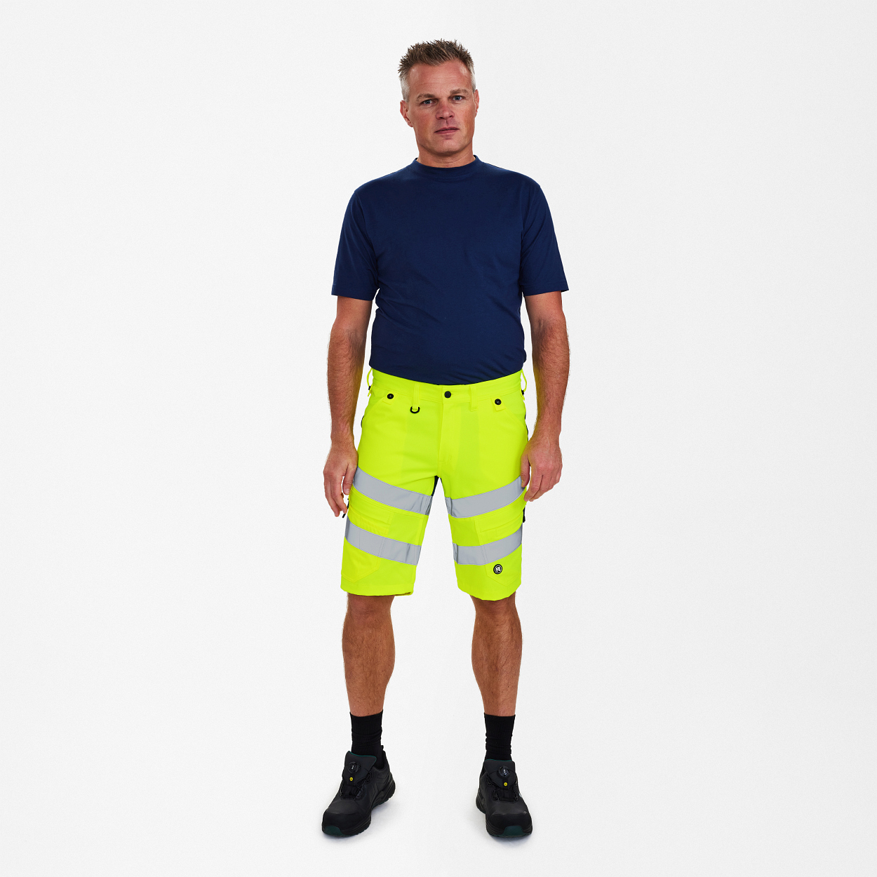 ENGEL Safety Arbeitsshorts mit 2-Wege-Stretch in Gelb/Blue Ink, Größe 54