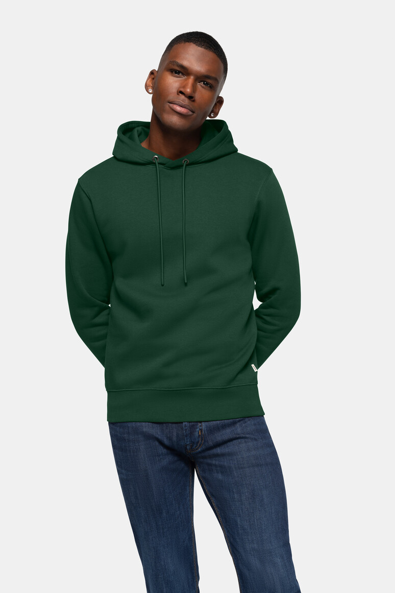 HAKRO 560 Kapuzen-Sweatshirt Bio-Baumwolle GOTS in Tanne, Größe 6XL