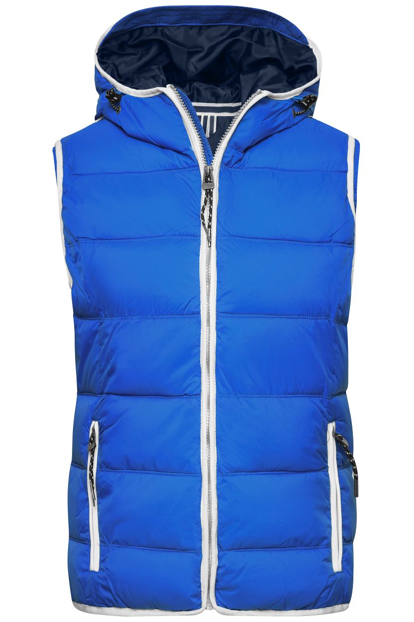 Ladies' Maritime Vest "JN1075" in Nautic-Blue/White, Größe 2XL - Daiber