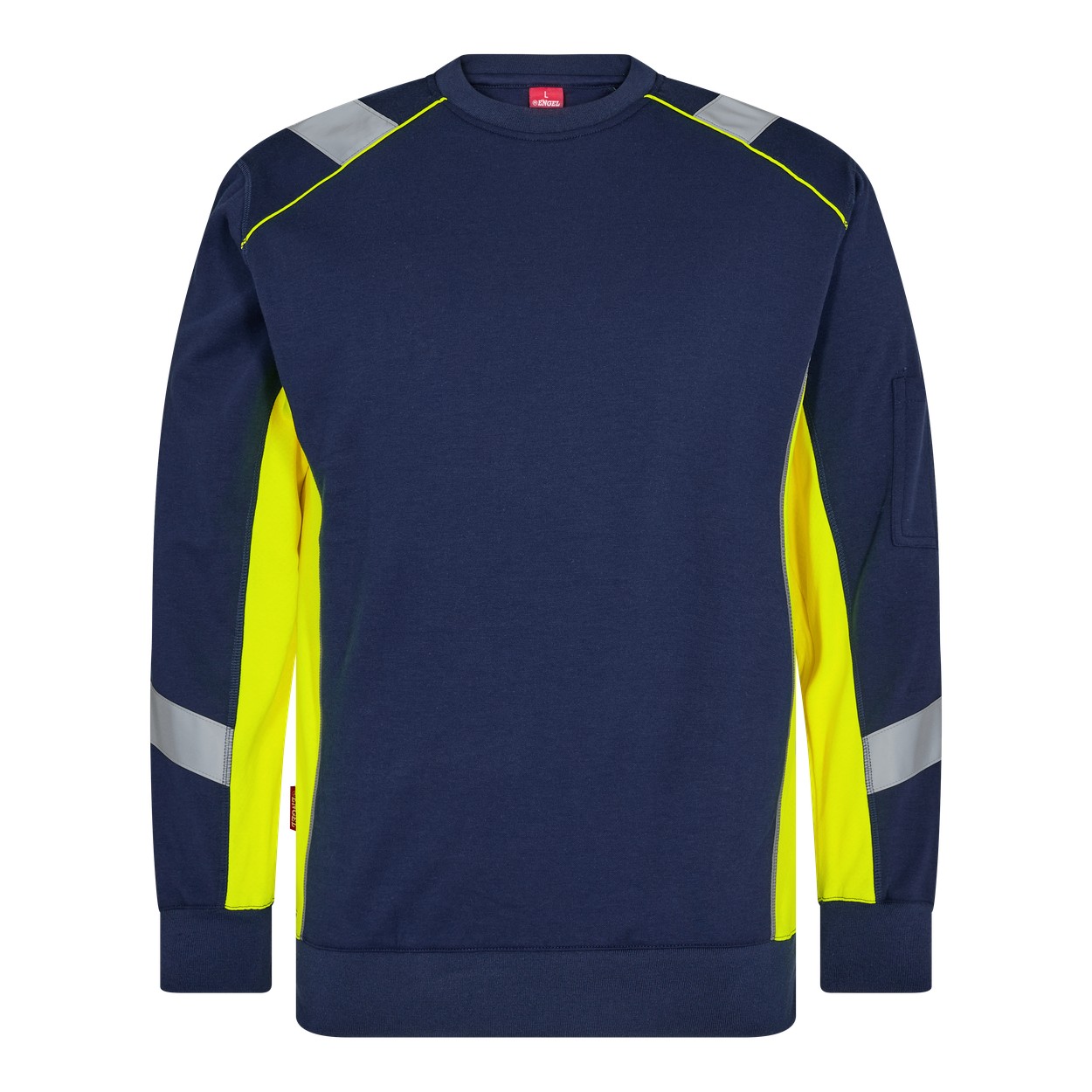 ENGEL Cargo Sweatshirt in Blue Ink/Gelb, Größe XS