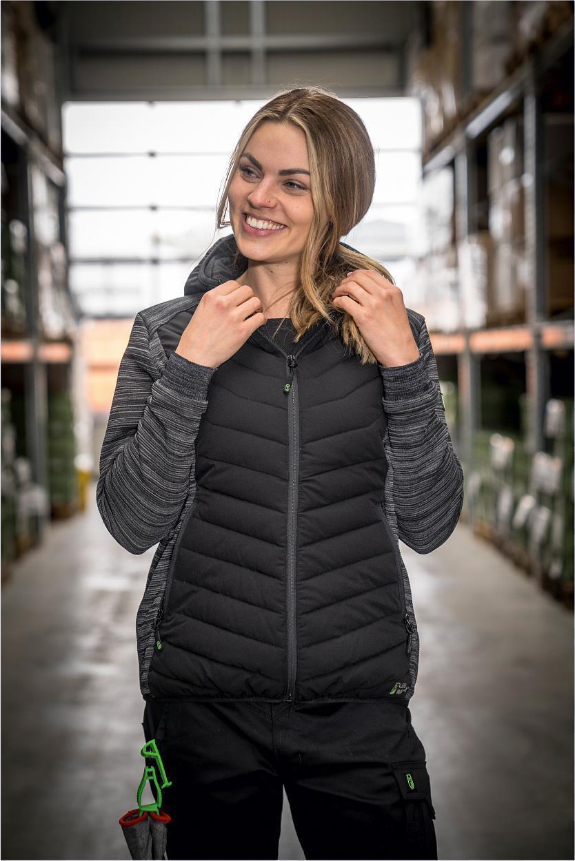 Damen-Hybridjacke CADHYJ05 Casual Line in Schwarz, Gr. 52 von Leibwächter