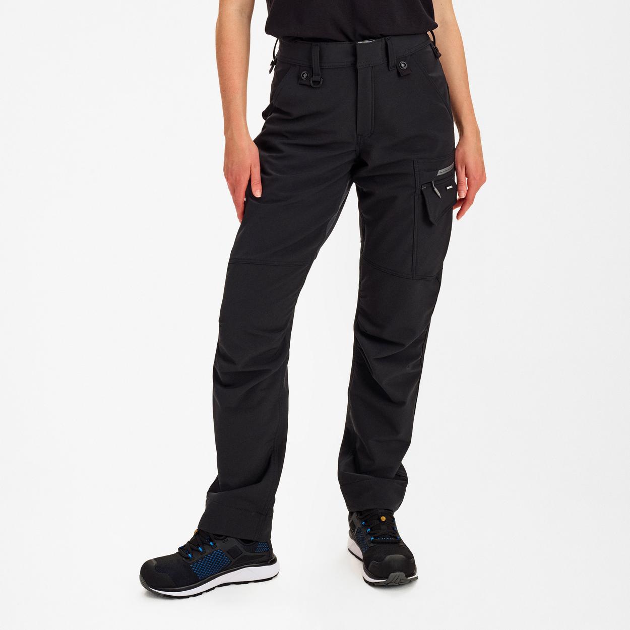 ENGEL Entire Damen Servicehose mit 4-Wege Stretch in Schwarz/Anthrazit Grau, Größe 48