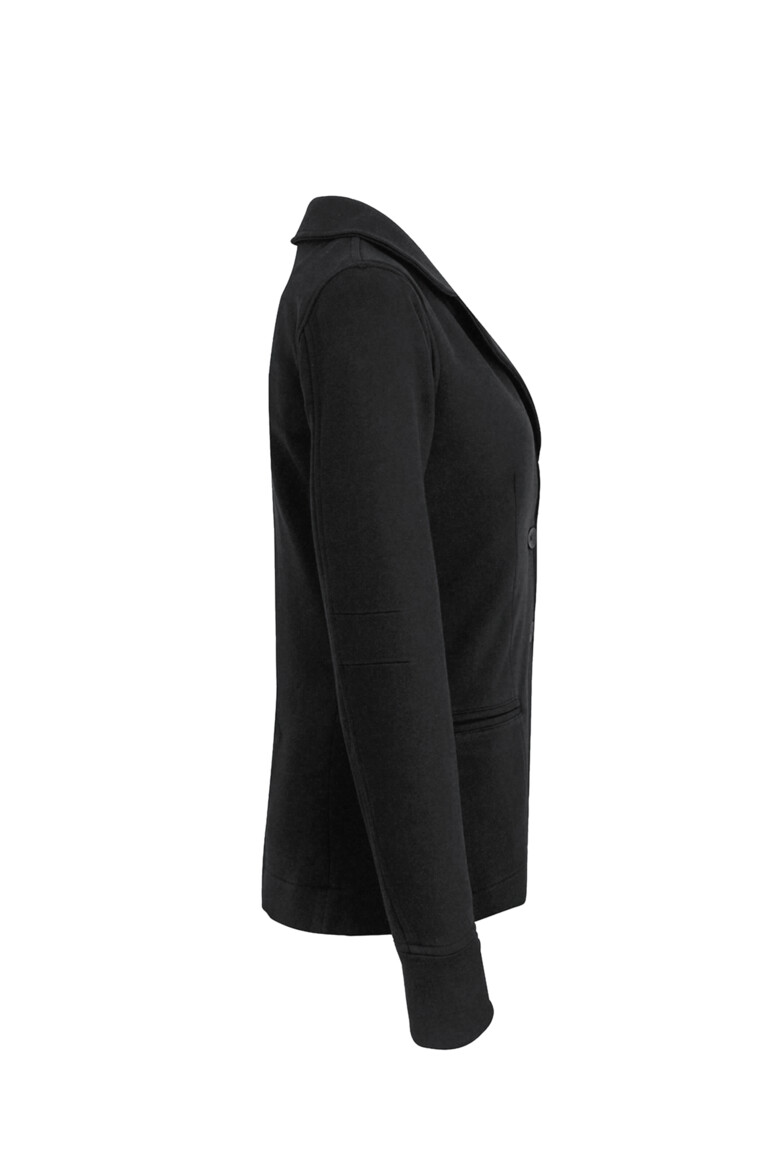 HAKRO 260 Damen Sweatblazer Premium in Schwarz, Größe 3XL