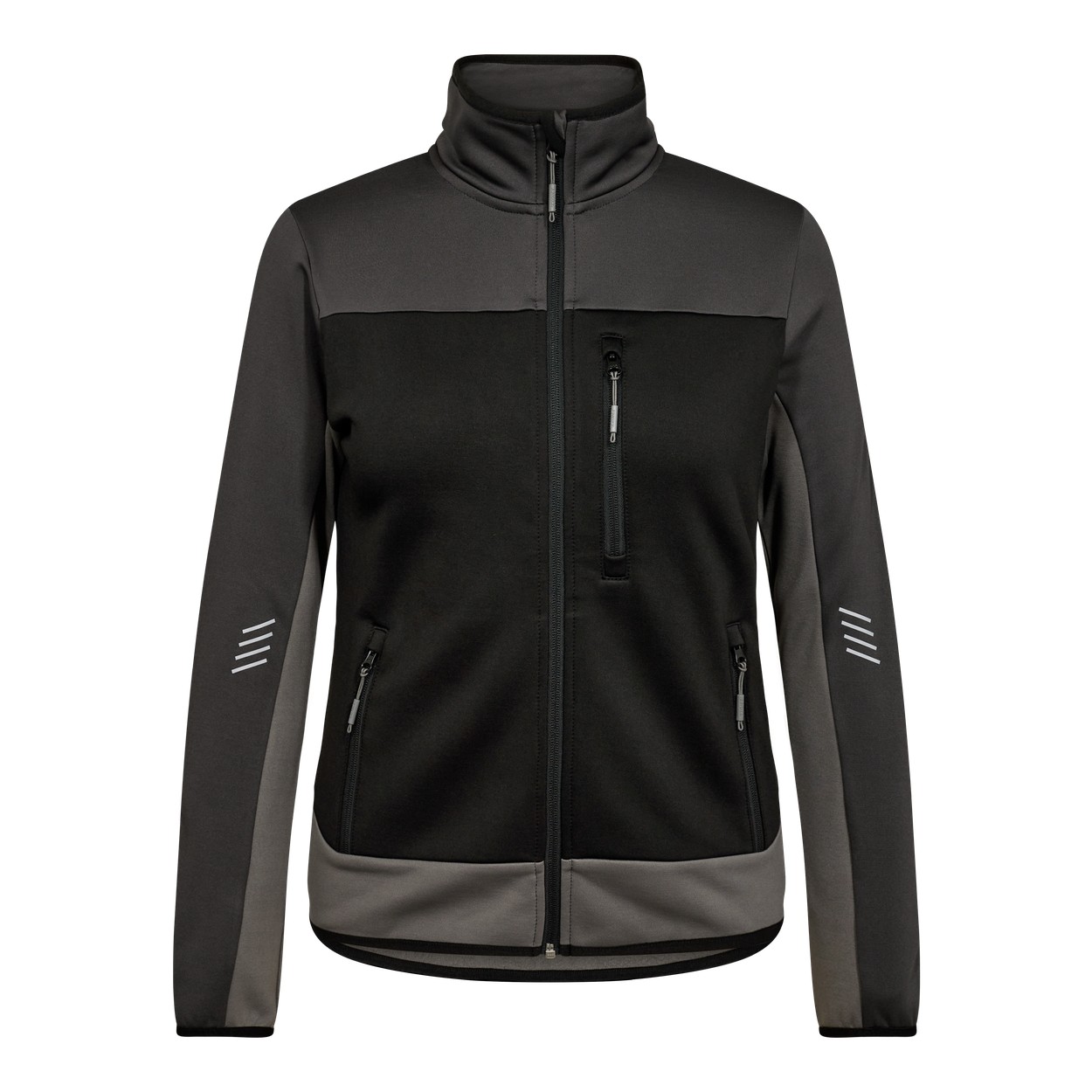 ENGEL Entire Damen Midlayer-Cardigan in Schwarz/Anthrazit Grau, Größe XS