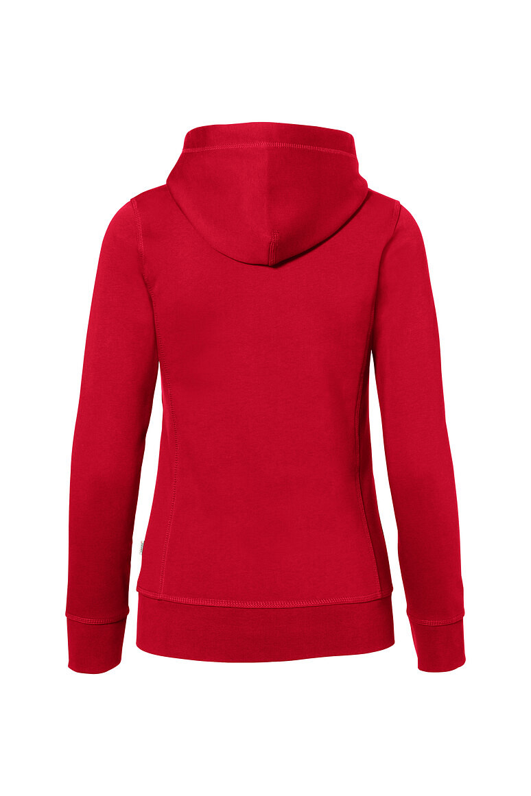 HAKRO 255 Damen Kapuzenjacke Bonded ECO in rot/silber, Größe 3XL