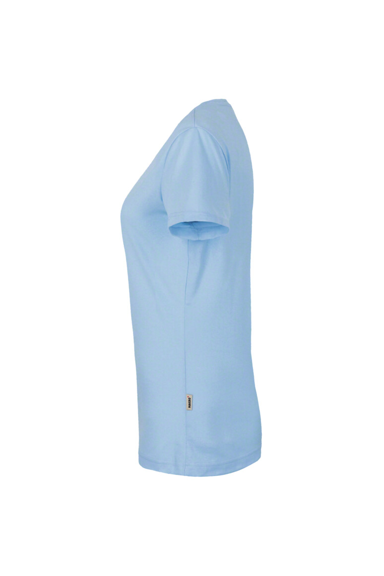 HAKRO 181 Damen V-Shirt MIKRALINAR® in eisblau, Größe M