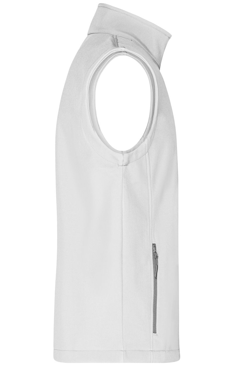 Men's Promo Softshell Vest "JN1128" in White/White, Größe 3XL - Daiber