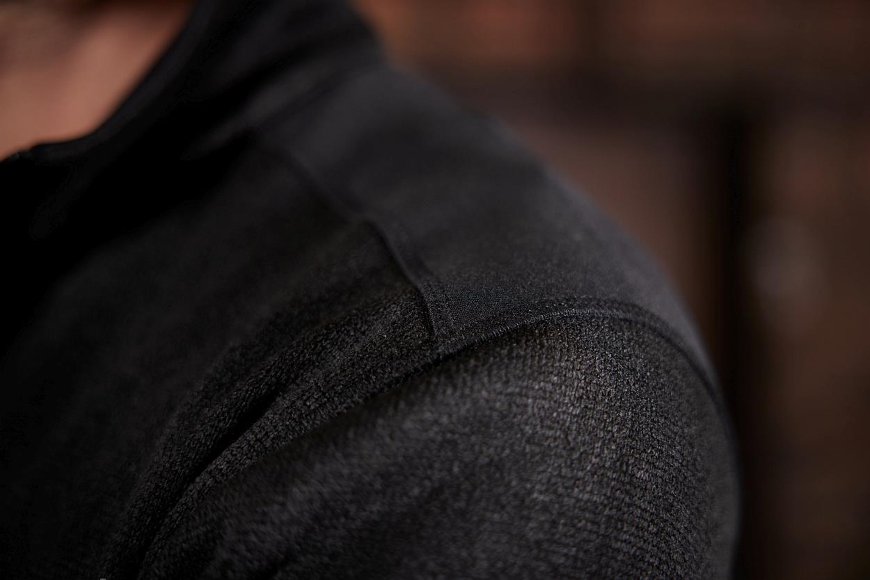 Men's Knitted Workwear Fleece Half-Zip - STRONG - "JN864" in White-Melange/Carbon, Größe 6XL - Daiber