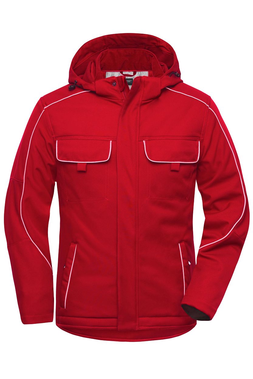 Workwear Softshell Padded Jacket - SOLID - "JN886" in Red, Größe 6XL - Daiber