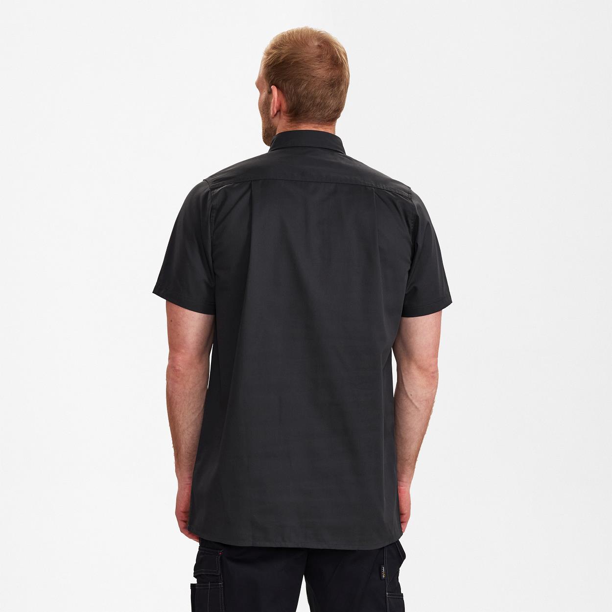 ENGEL Extend kurzärmliges Herrenhemd in Anthrazit Grau, Größe 49/50