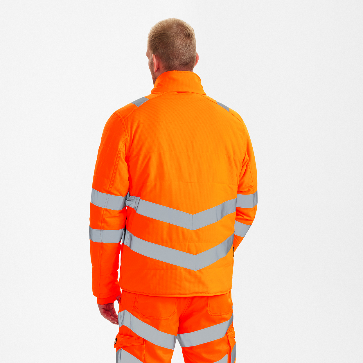 Safety Stepp-Jacke in Hi-vis Orange, Größe XS