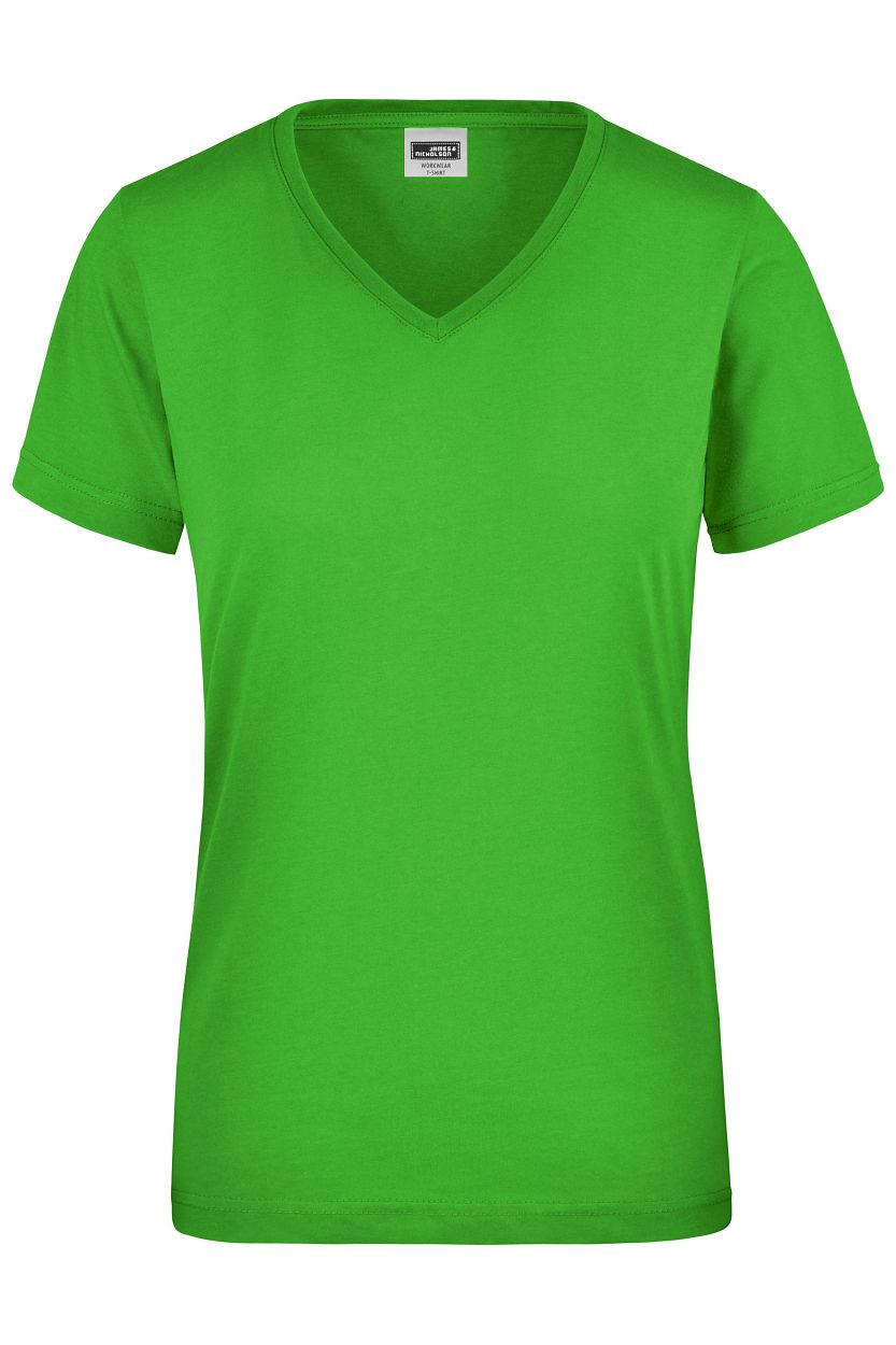Ladies' Workwear T-Shirt "JN837" in Lime-Green, Größe 4XL - Daiber