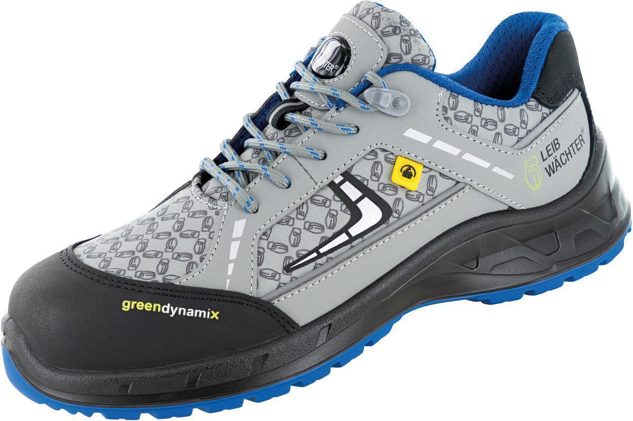 Halbschuh L1294 Brüssel in Grau/Schwarz/Blau, Gr. 47 von Leibwächter