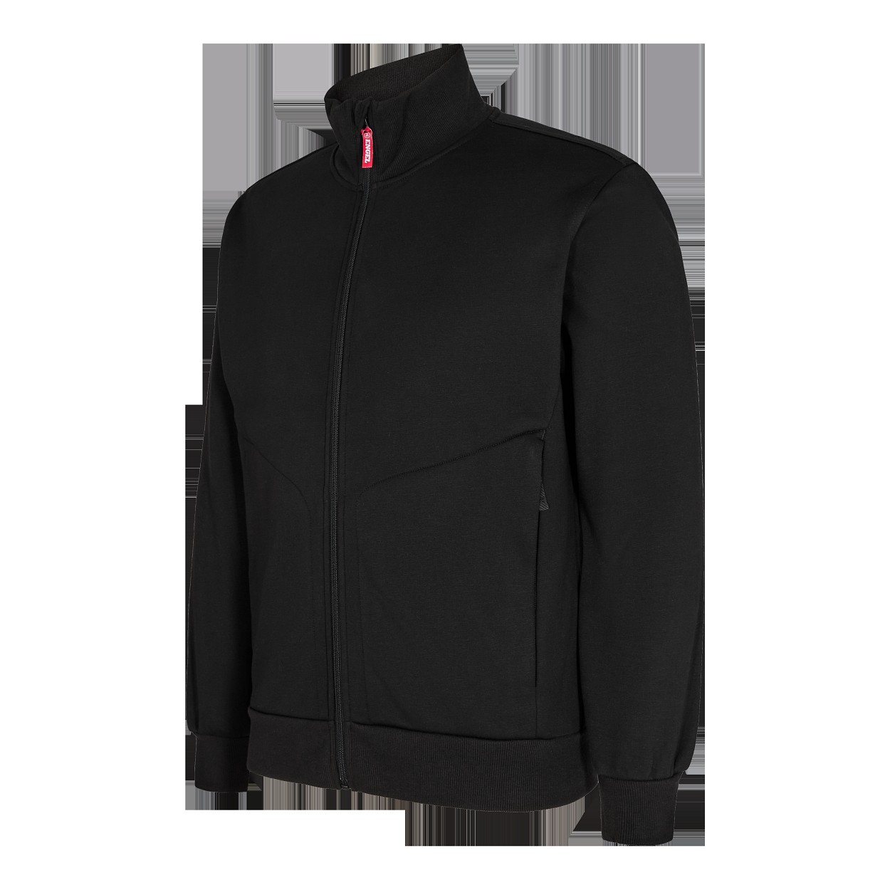 ENGEL Extend Sweat-Jacke mit hohem Kragen in Schwarz, Größe XS