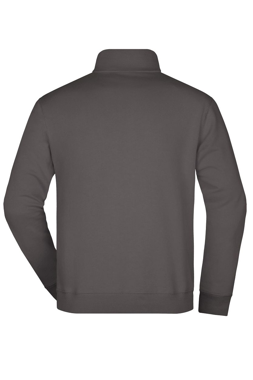 Round-Neck Zip "JN352" in Carbon, Größe 3XL - Daiber