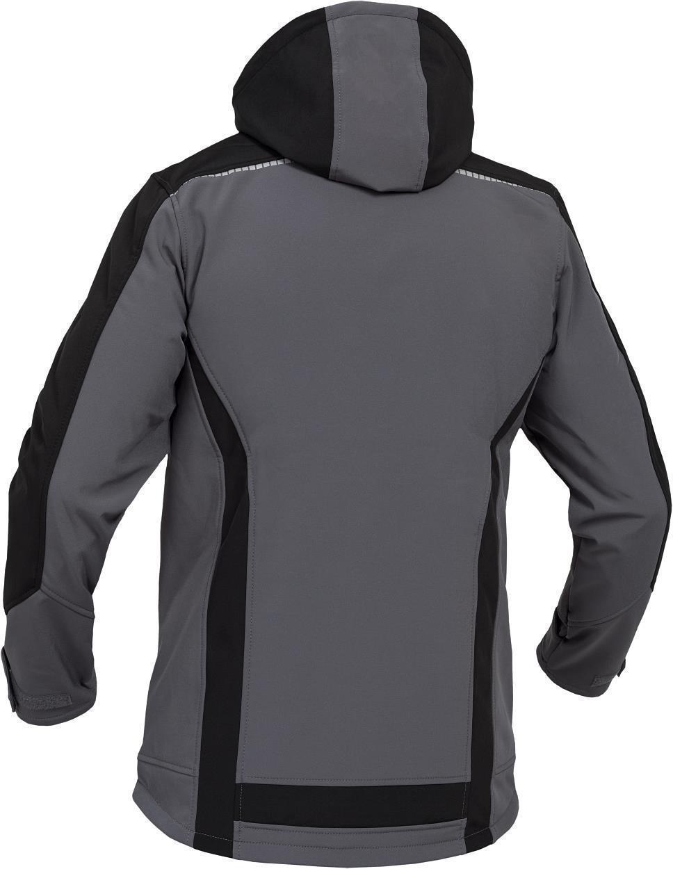 Softshelljacke Flex Line Grau/Schwarz FLEXS, Gr. 2XL von Leibwächter