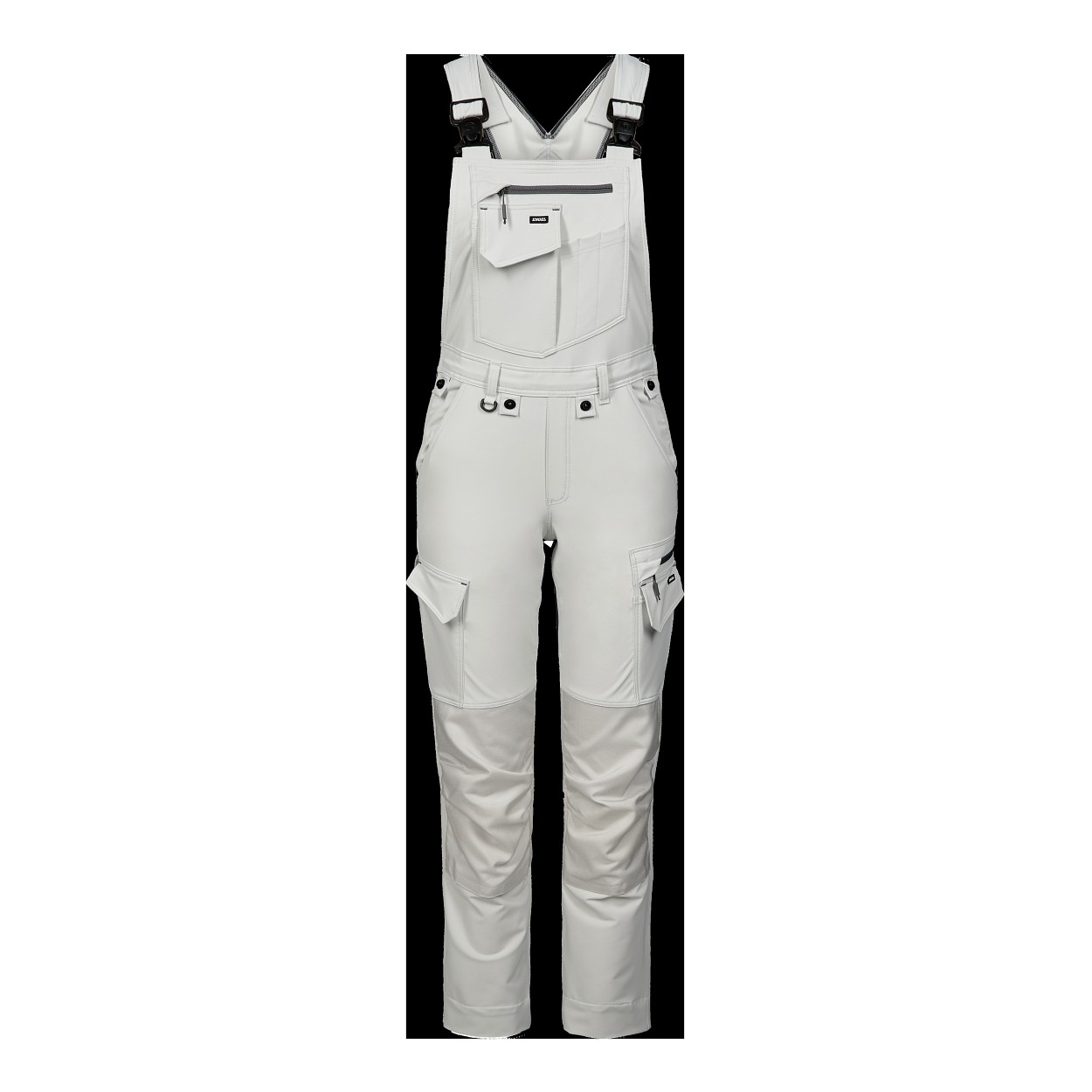 ENGEL Entire Damen Latzhose mit 4-Wege-Stretch in Bone White / Anthracite Grey, Größe 48