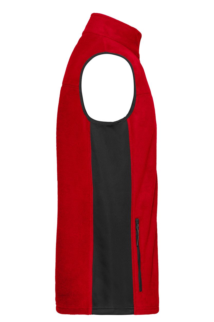 Workwear Fleece Vest - STRONG - "JN856" in Red/Black, Größe 6XL - Daiber