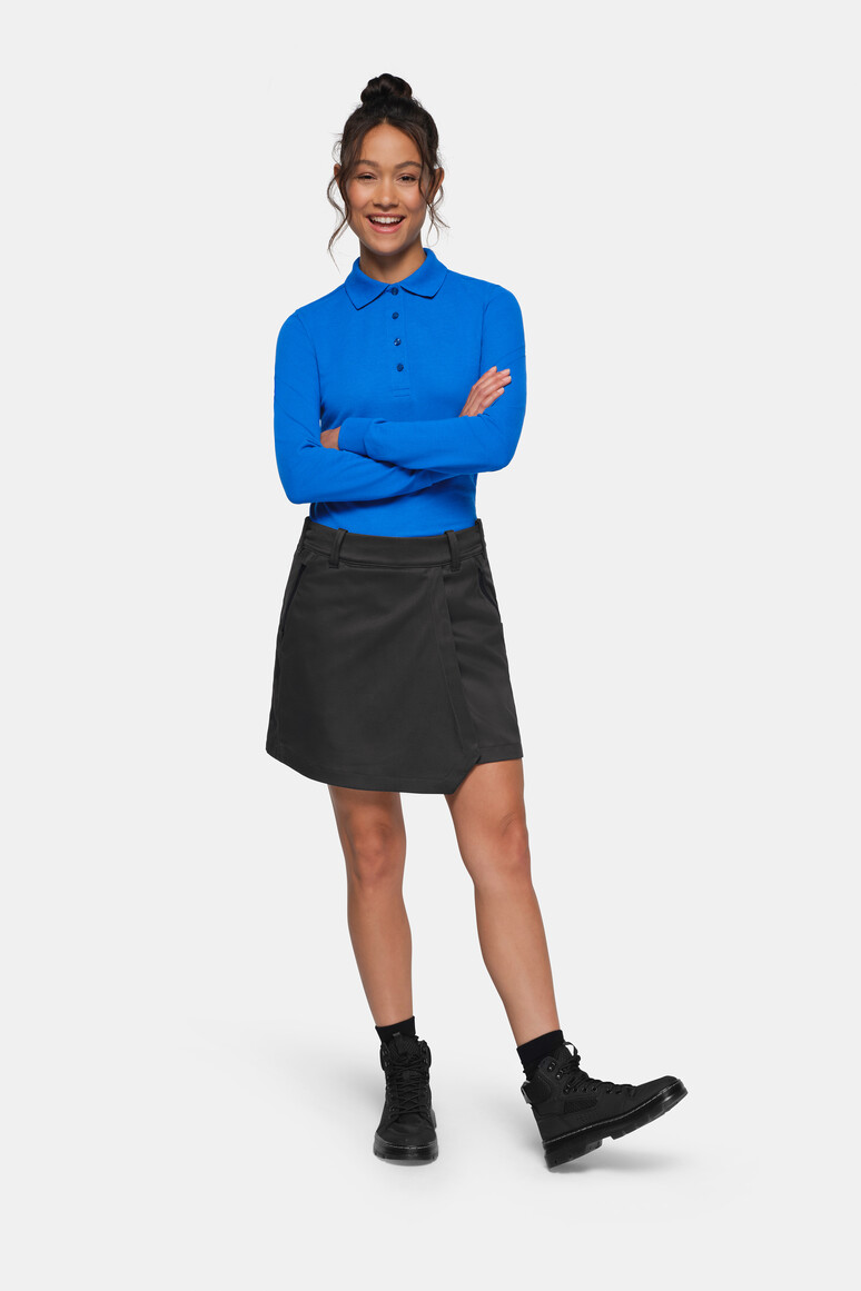 HAKRO 712 DAMEN PERFORMANCESKORT X-STRETCH in Karbongrau, Größe 3XL