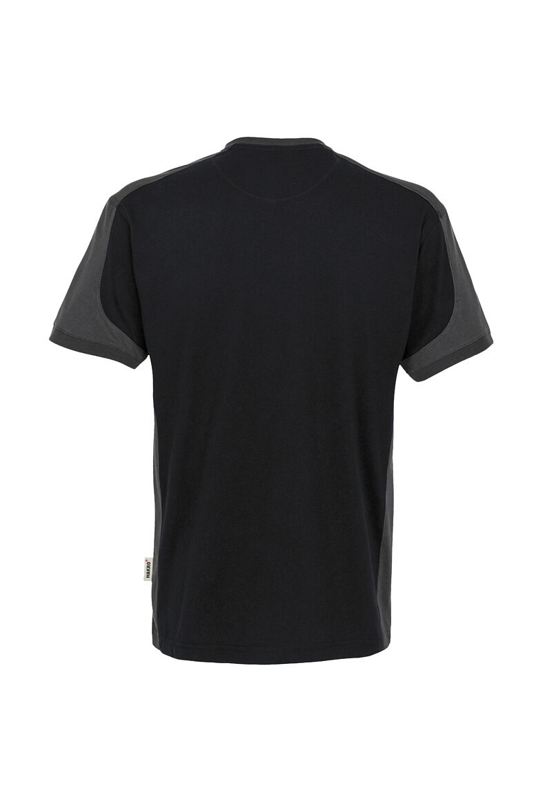 HAKRO 290 T Shirt Contrast MIKRALINAR® in schwarz/anthrazit, Größe 2XS